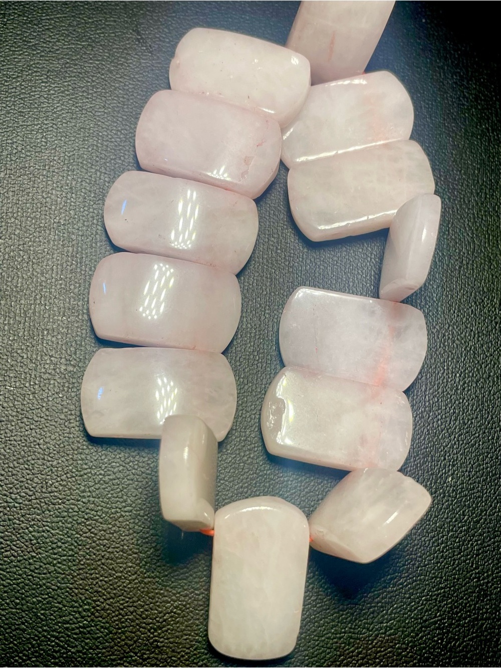 Rose Quartz Beaded Stretch Bracelet - Pink Stone